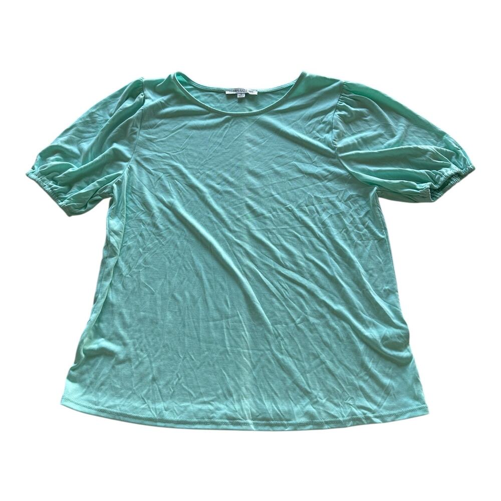 Womens Shirt Size Medium Seafoam Green Teal Casual Workout Gym Sporty Comfy
